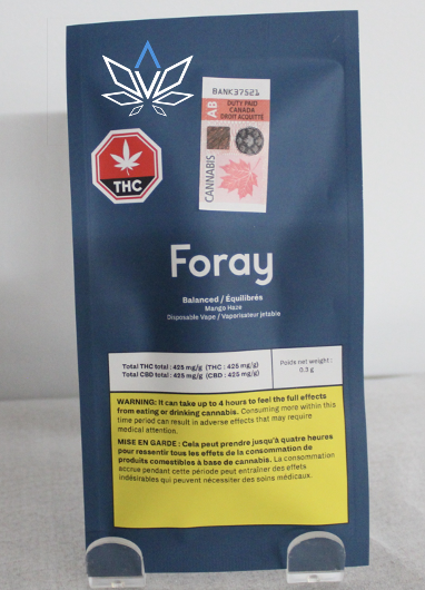 Foray Mango Haze Balanced Disp. Vape Pen 0.3g