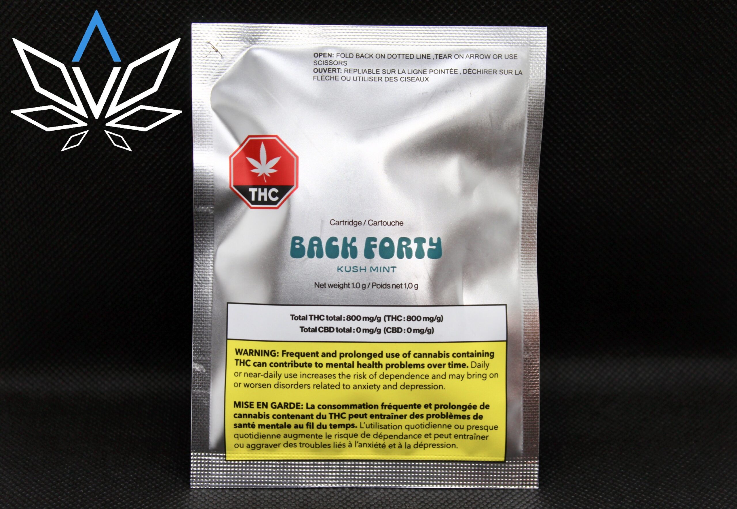Back Forty Kush Mint Vape Cart 1g