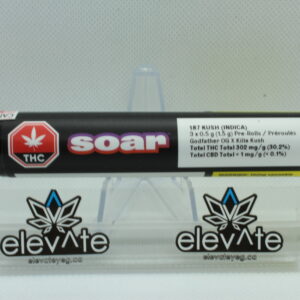 Soar 187 Kush 3 x 0.5g Pre Rolls