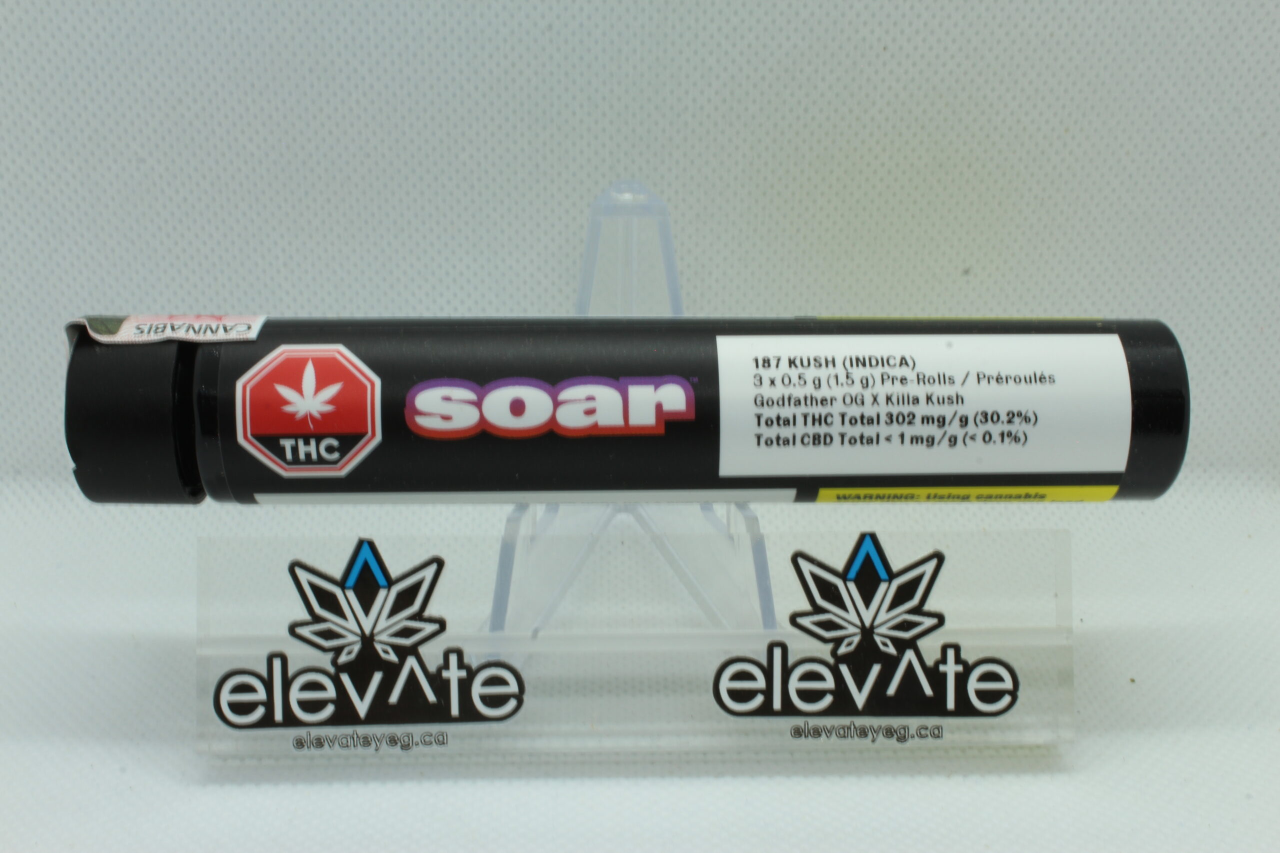 Soar 187 Kush 3 x 0.5g Pre Rolls