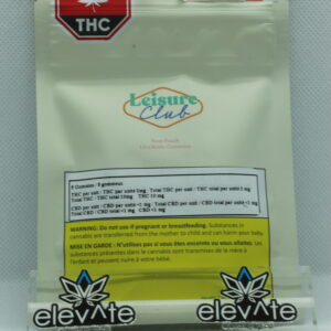 Leisure Club Live Rosin Gummies Sour Peach Soft Chews x5