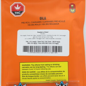 OHJA Raspberry Diesel 10 x 0.35g Pre Rolls