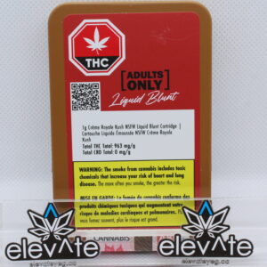Adults Only Creme Royale Kush NSFW Liquid Blunt Diamond Vape Cart 1g