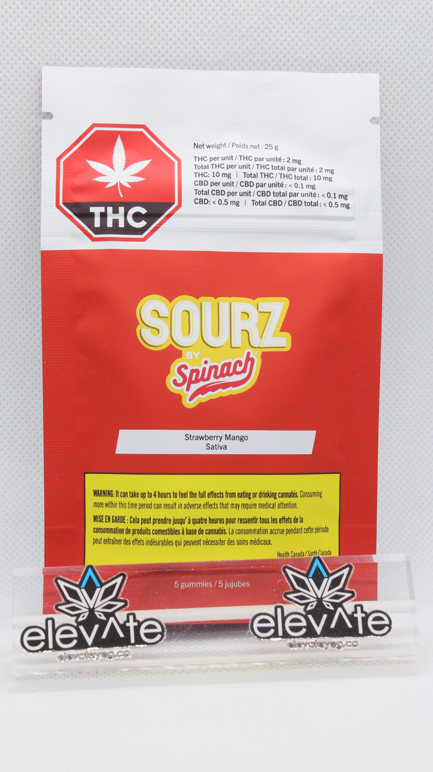 Spinach Sourz Strawberry Mango Soft Chews x 5