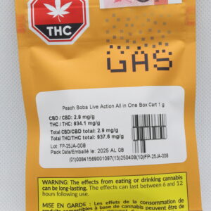 GAS Peach Ice Live Diamonds Disp. Vape 1g