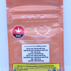 Wyld Peach (HYBRID) CBD:THC 5:1 Soft Chews x2